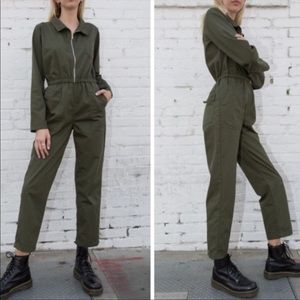 Brandy Melville Olive Dylan Jumpsuit